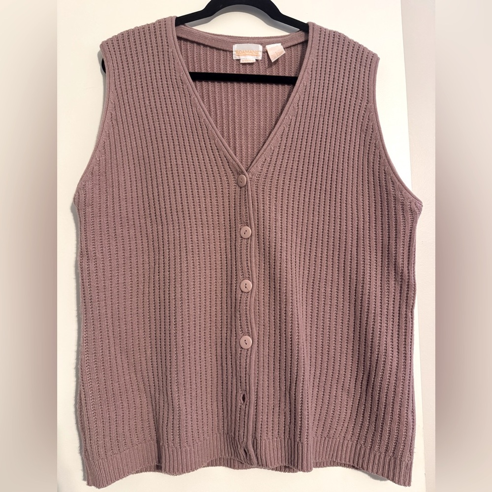 Vintage Roamams Sweater Vest Size Large Cottagecore
